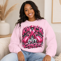 Knock Out Cancer Breast Cancer Awareness Crewneck Sweatshirt