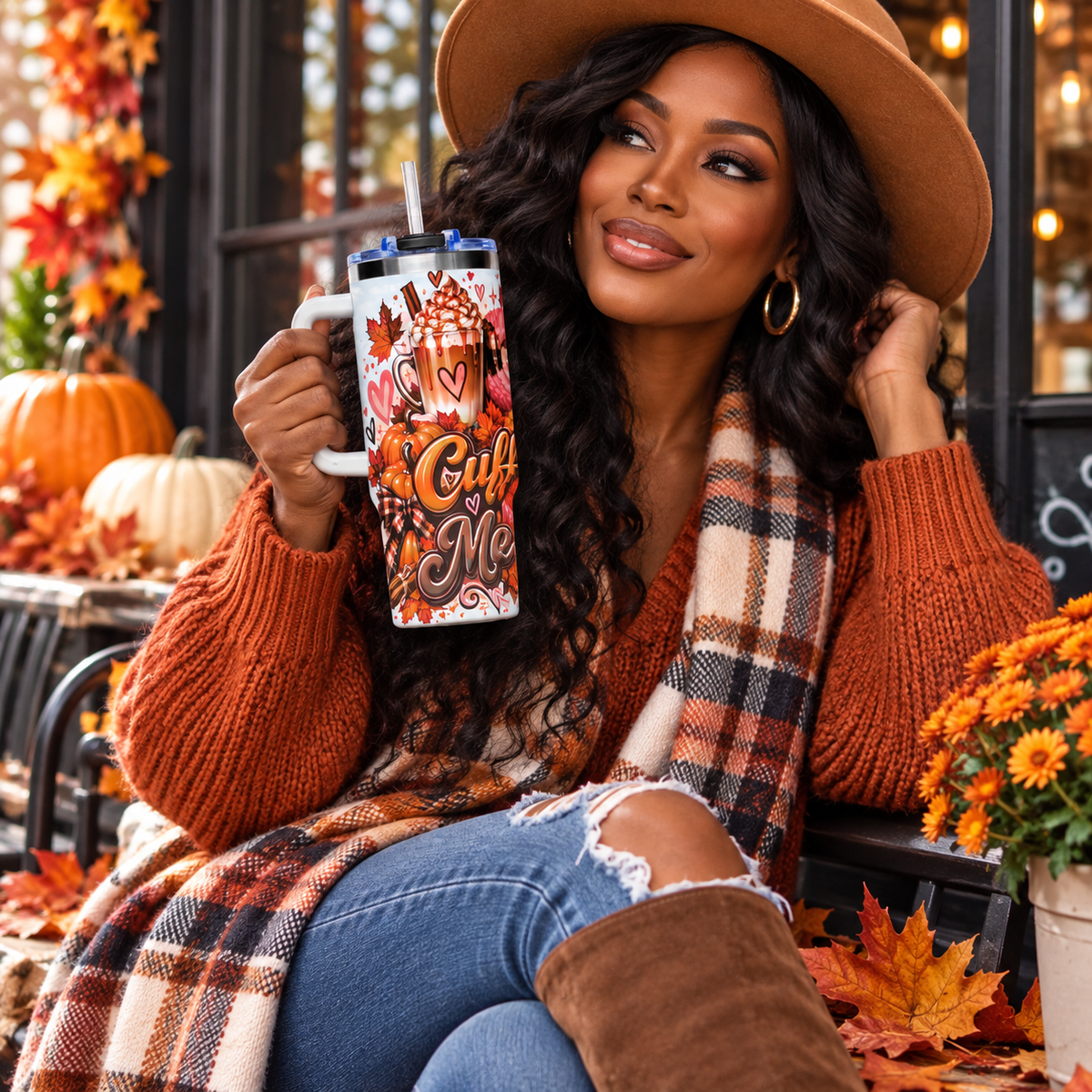 Cuff Me Maybe 40 oz Fall Travel Tumbler