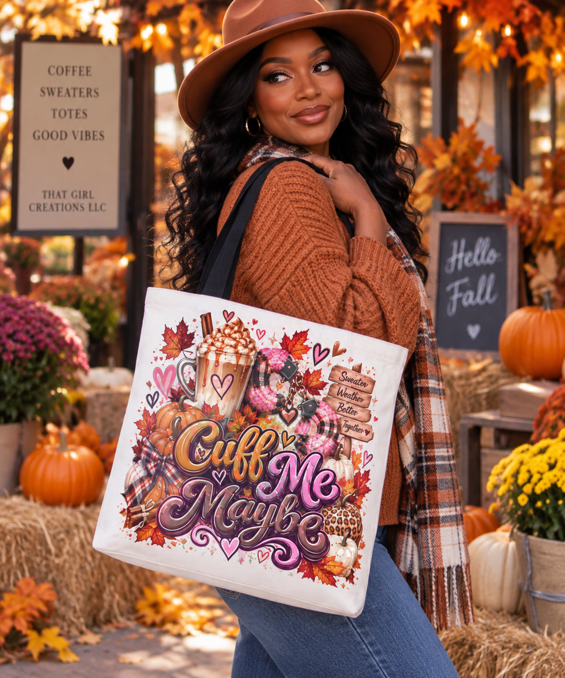 Cuff Me Maybe Cozy Fall Tote Bag