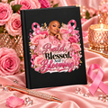 Bald, Blessed & Blooming Breast Cancer Awareness Hardcover Journal