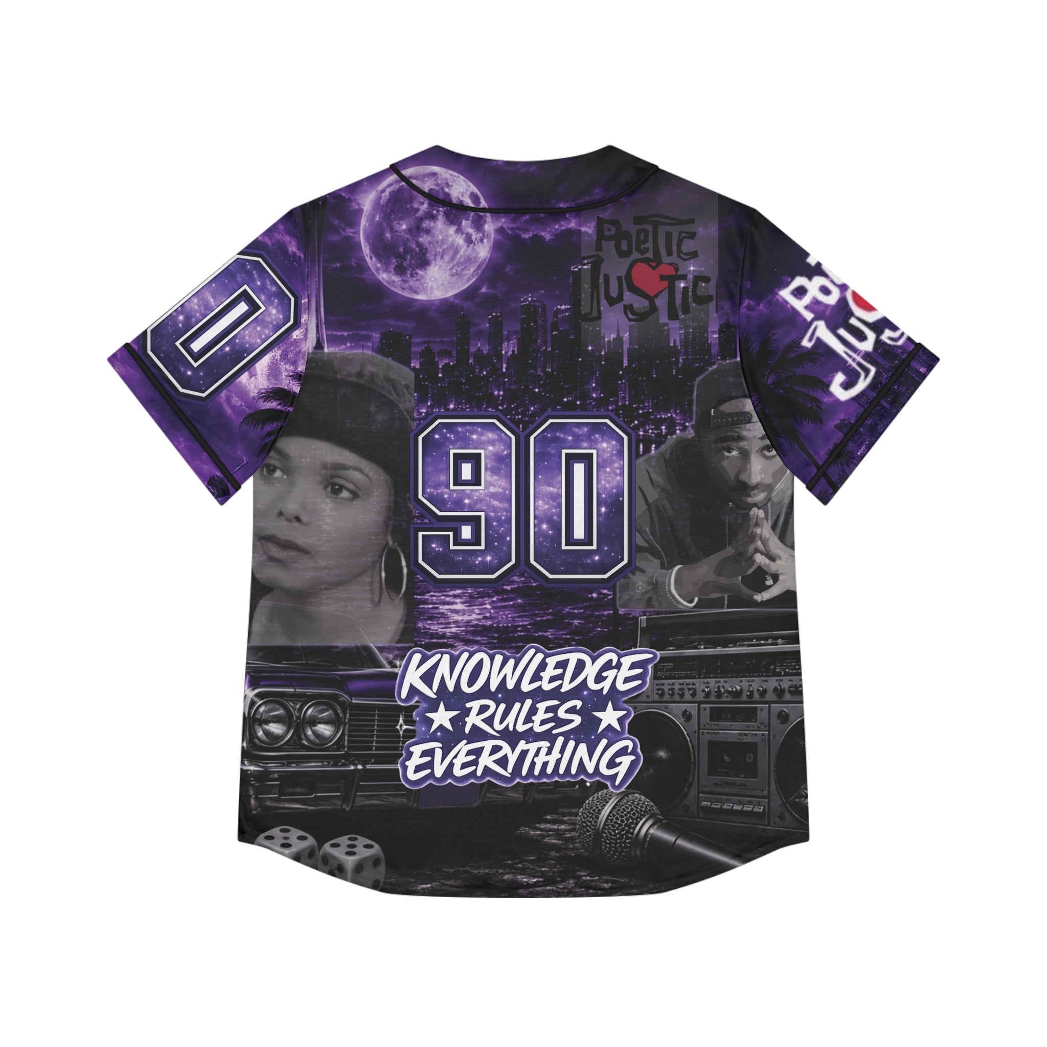 Street Poet Women’s Baseball Jersey — 'Knowledge Rules Everything'